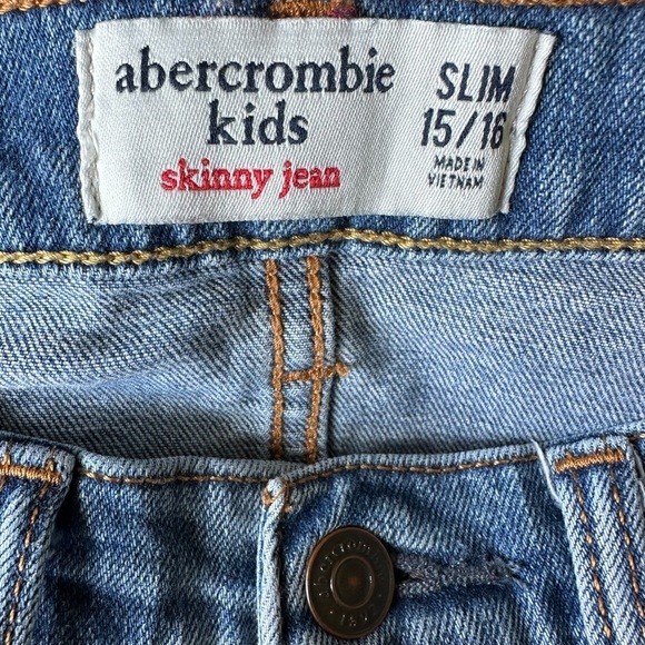 Abercrombie Kids Skinny Jean Blue Size Slim 15/16. - Picture 8 of 10